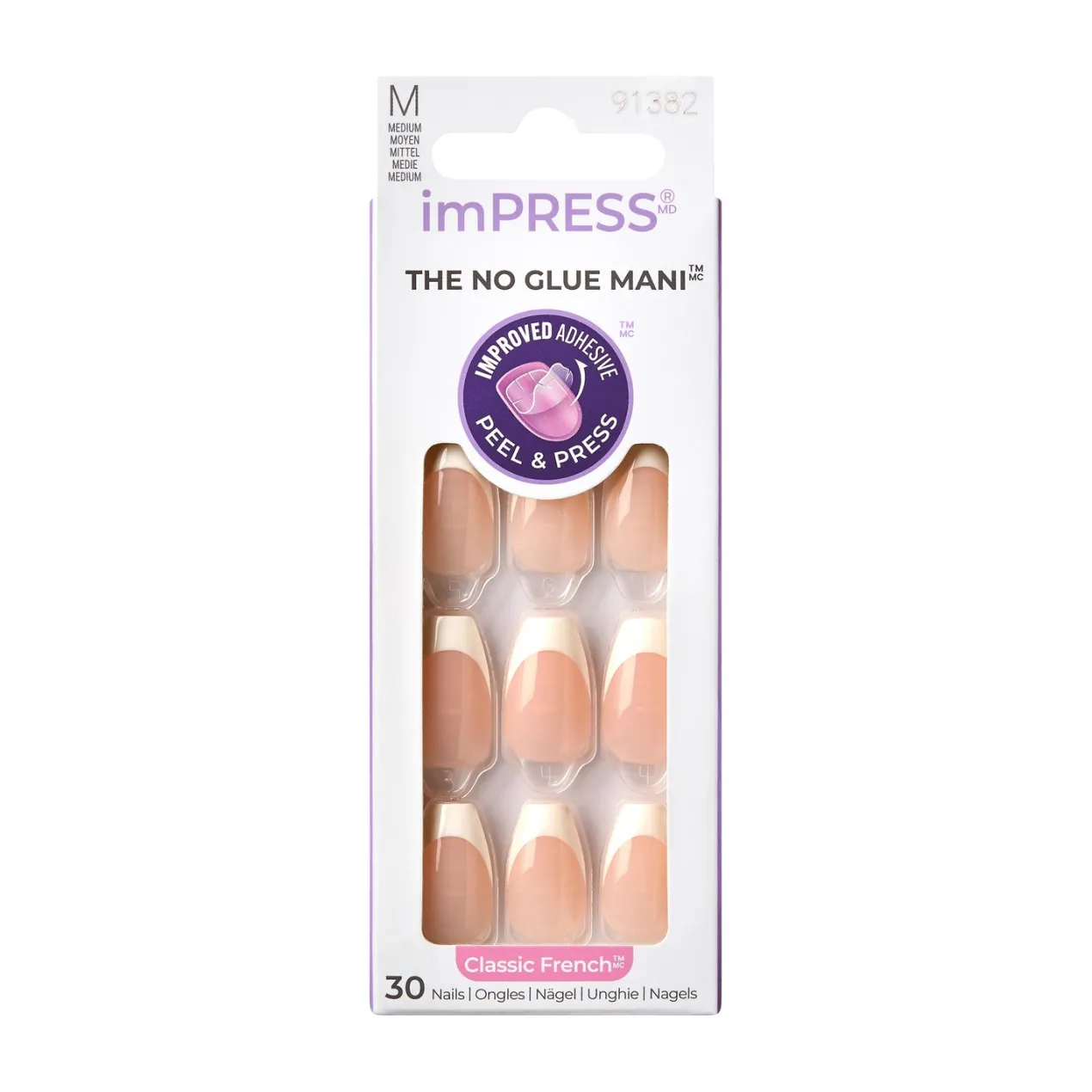 Impress Color Classic French Uñas Postizas
