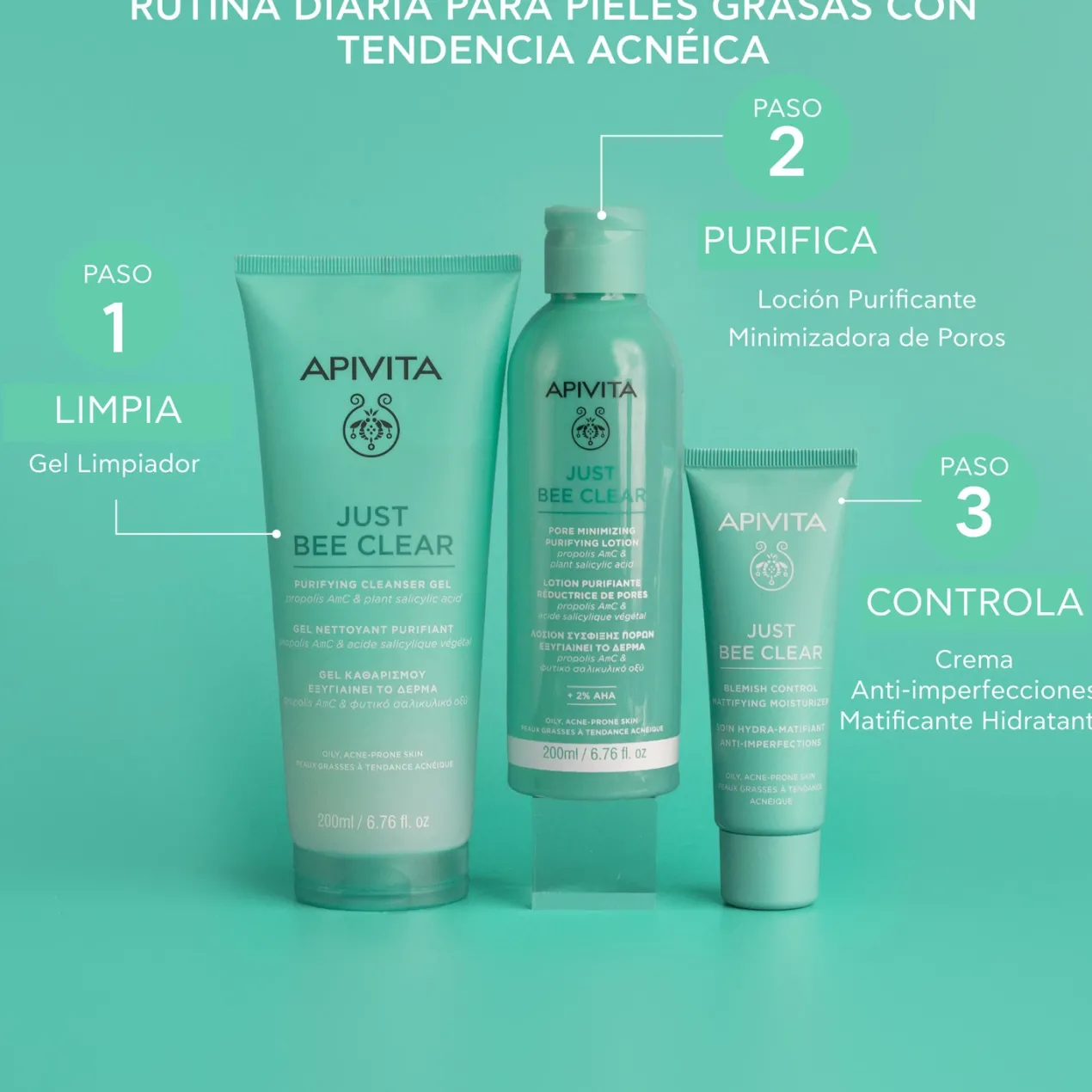 Just Bee Clear Loción Purificante Minimizadora de Poros