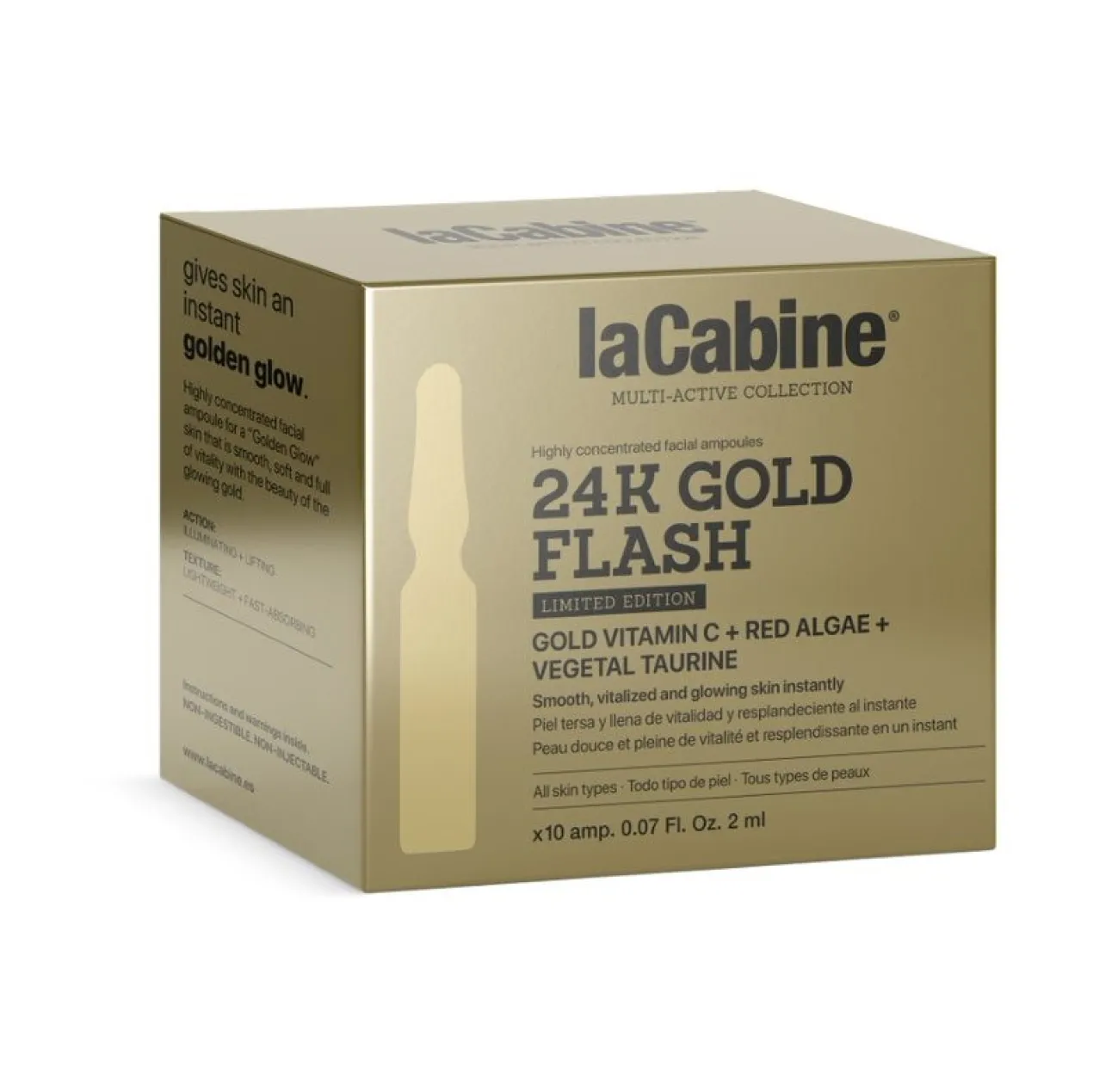 24K Gold Flash Ampolla efecto tensor inmediato