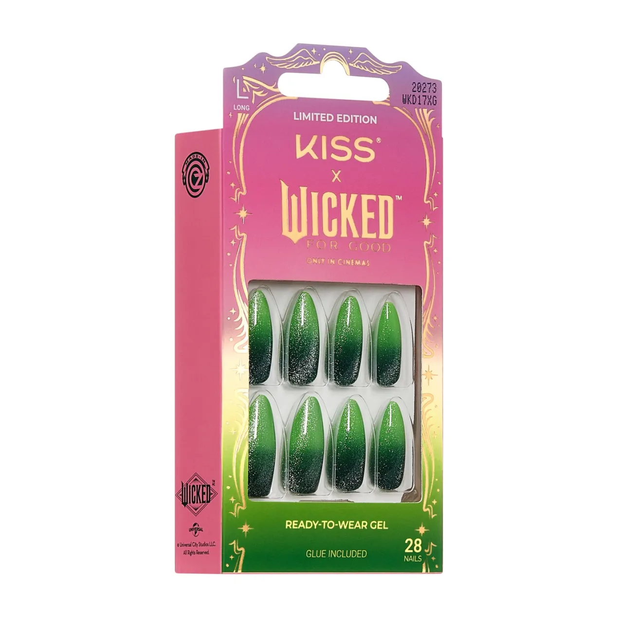 Kiss x Wicked For Good I Feel Wicked Set de Uñas Postizas