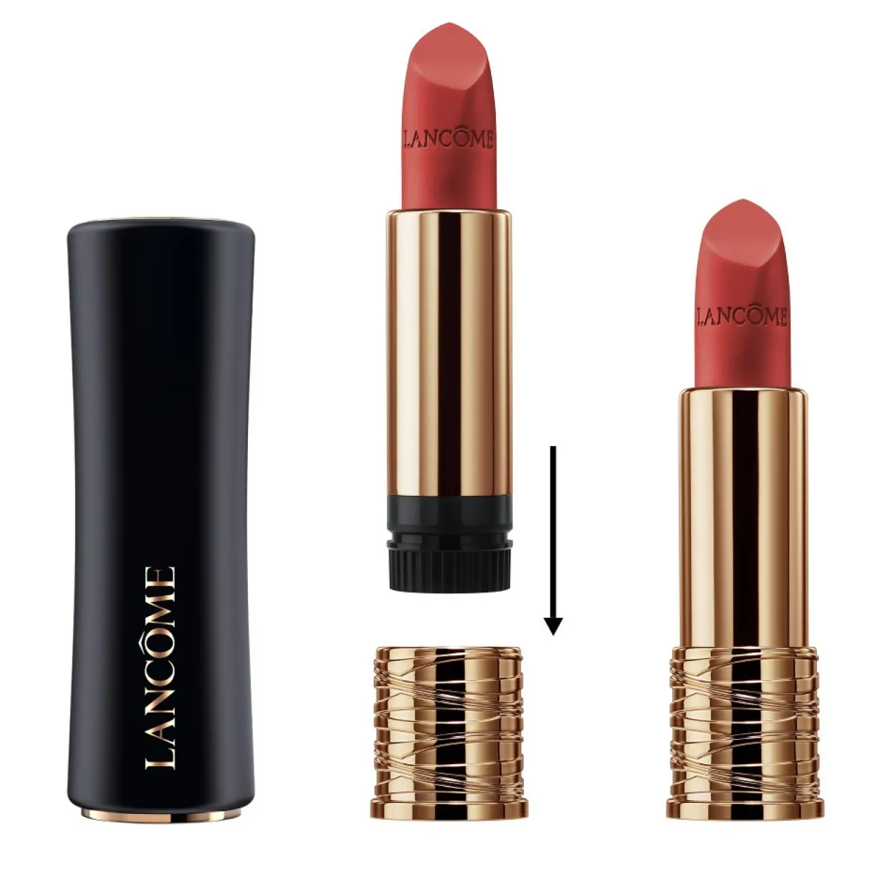 L'Absolu Rouge Drama Matte Recarga Barra de Labios