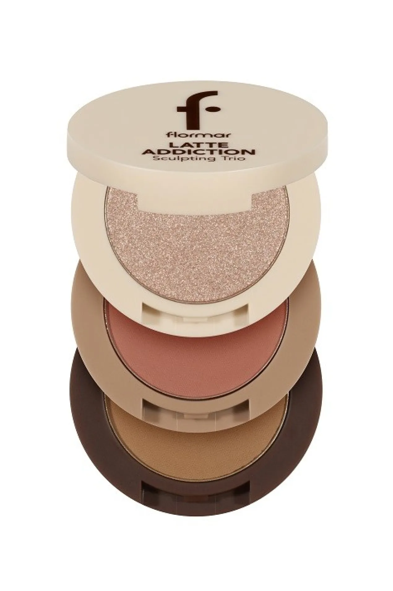 Latte 3-Tiered Blush, Highlighter and Bronzer Palette