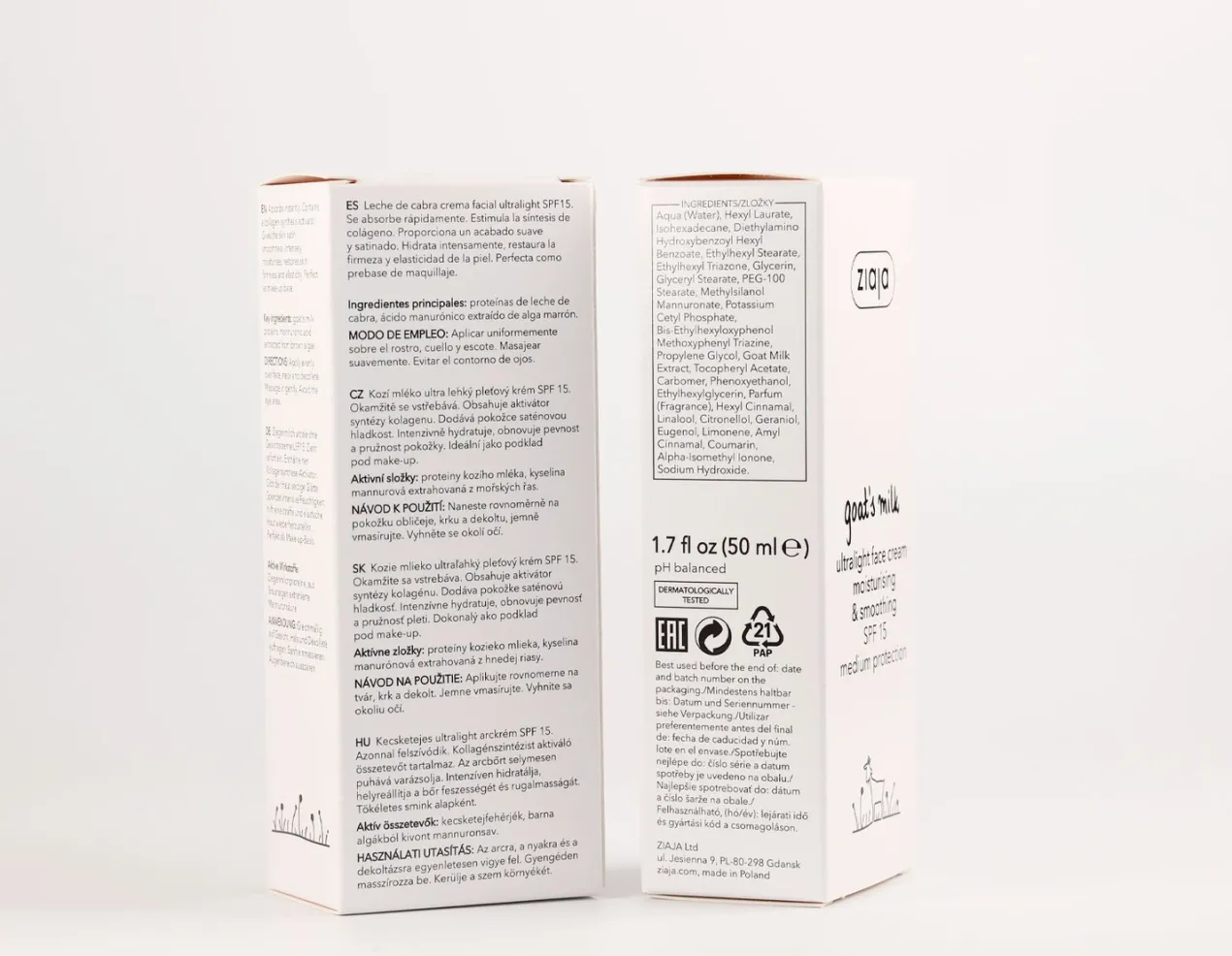 Leche de Cabra Crema Ultralight SPF15