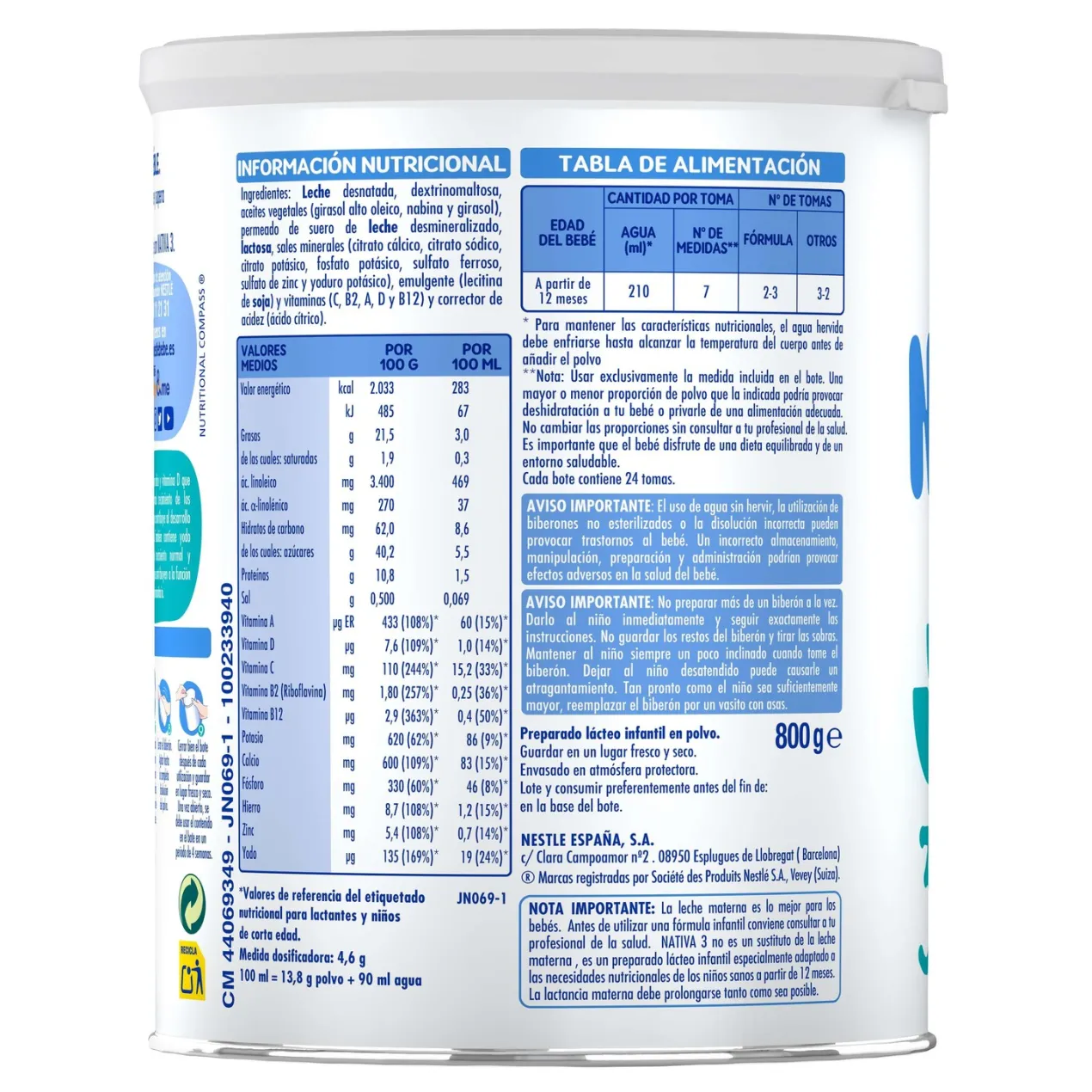 Leche de Crecimiento Nativa 3