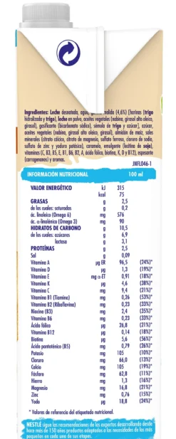 Leche Júnior Crecimiento Galleta María