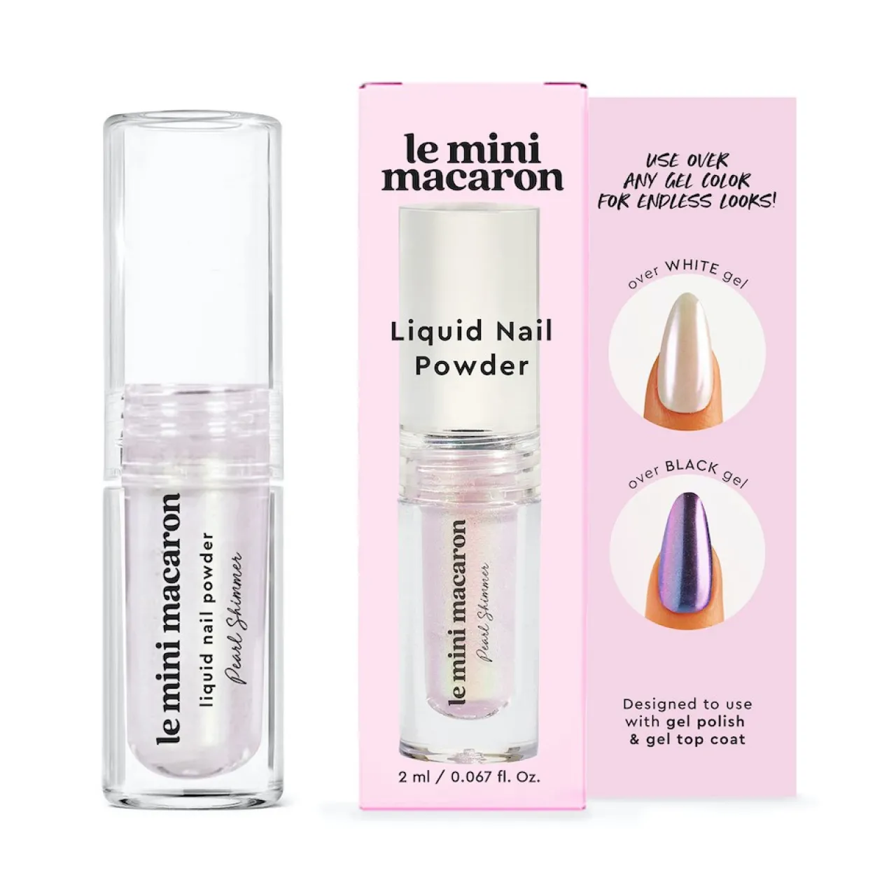 Liquid Nail Powder Pearl Shimmer Gel para Uñas