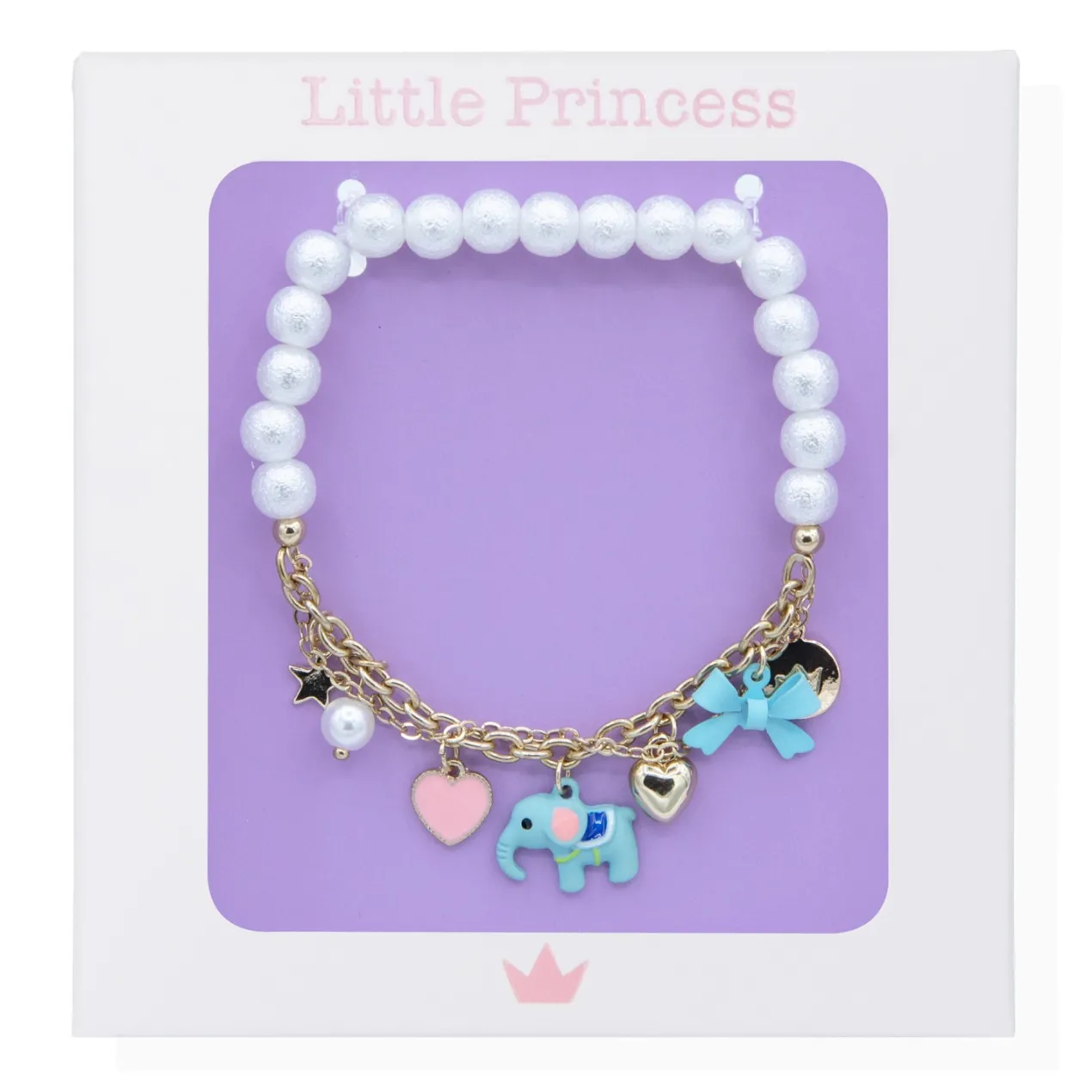 Little Princess Pulsera Mitad Perlas y Charms