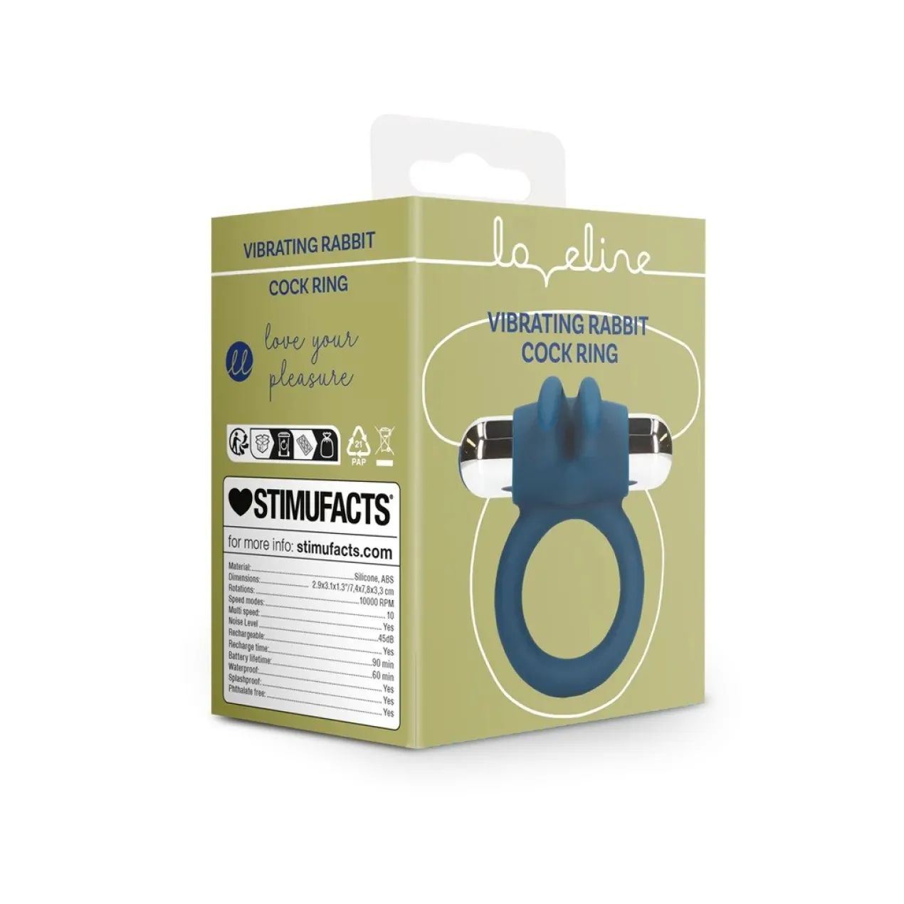 Loveline by Shots Vibrating Rabbit Cock Ring Anillo Vibrador para Hombres