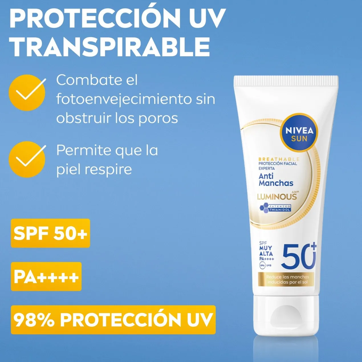 Luminous 630 Fluido Solar Antimanchas FPS50