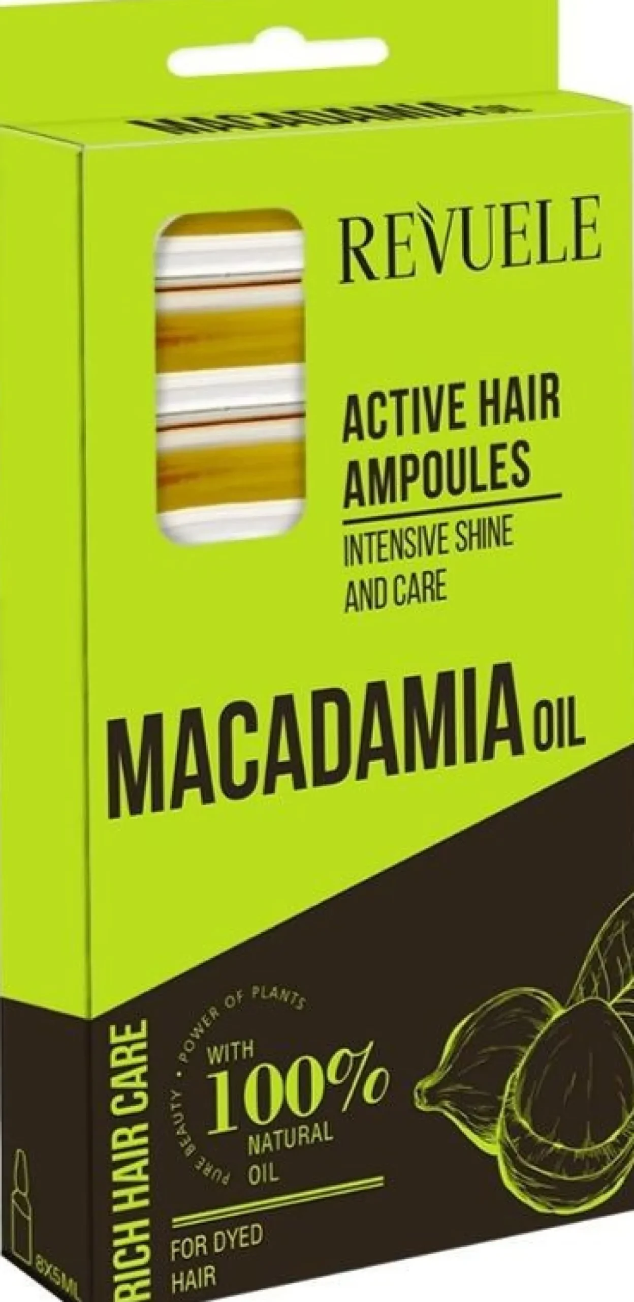 Macadamia Oil Active Hair Ampoules Ampollas Capilares Cabello Teñido