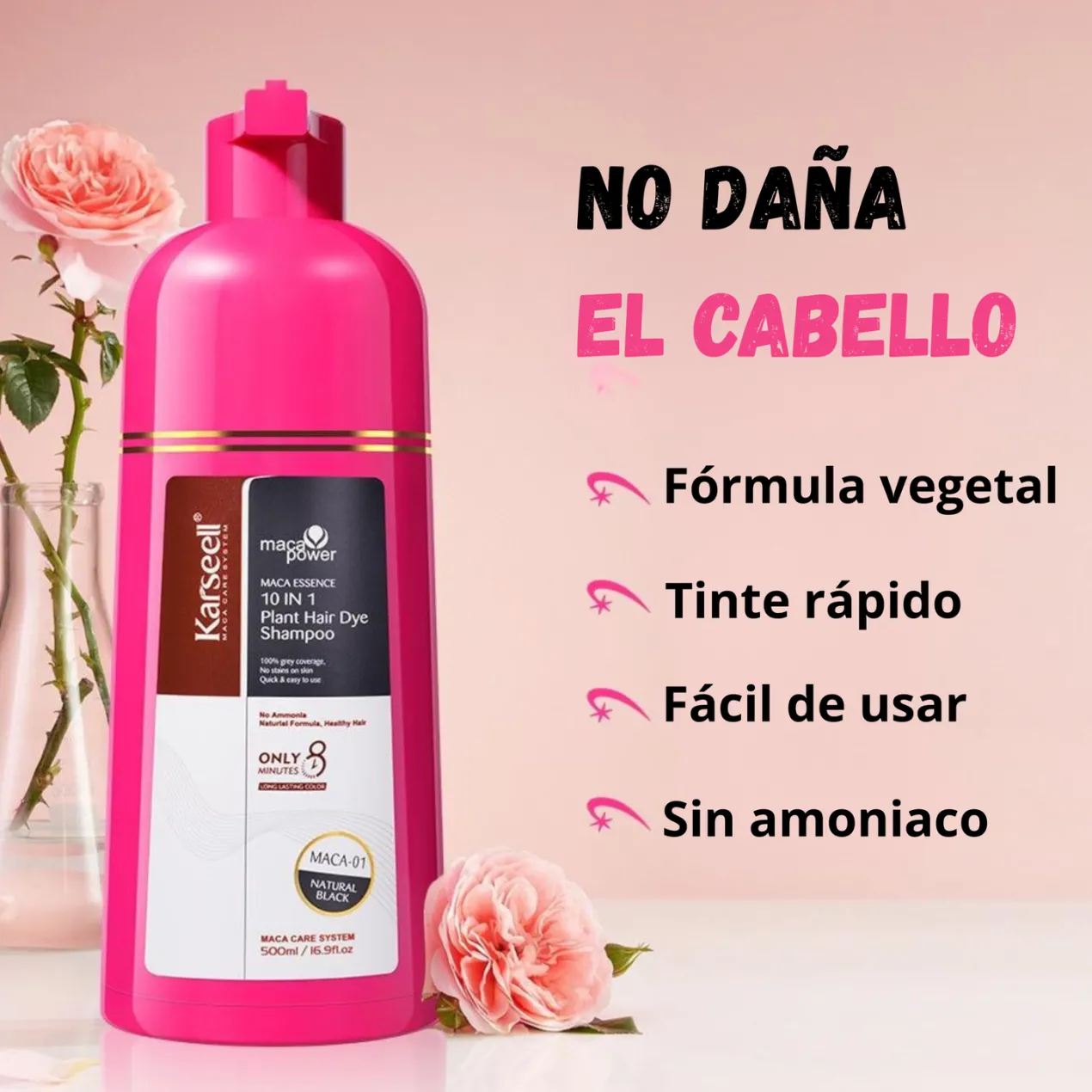 Maca Essence Champú Tinte 10 en 1 Castaño Claro