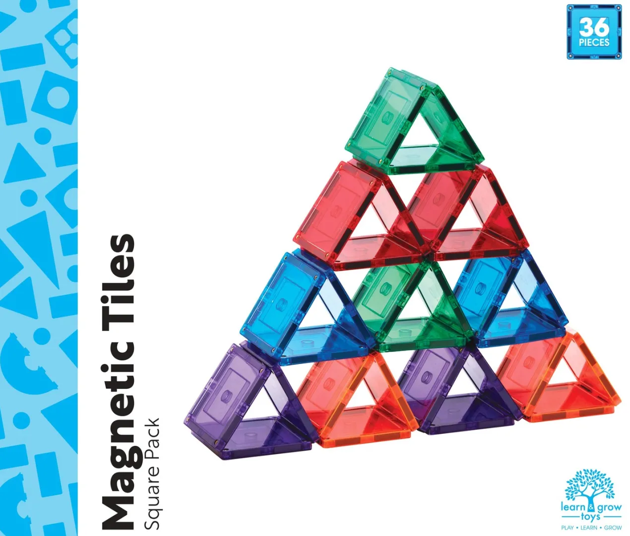 Magnetic Tiles Small Square 36 Piezas