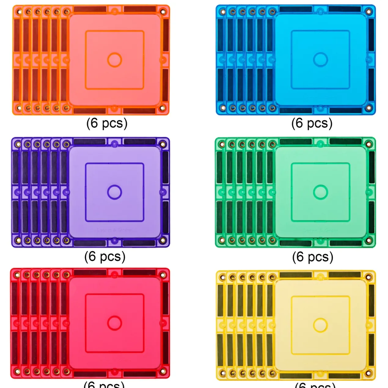 Magnetic Tiles Small Square 36 Piezas