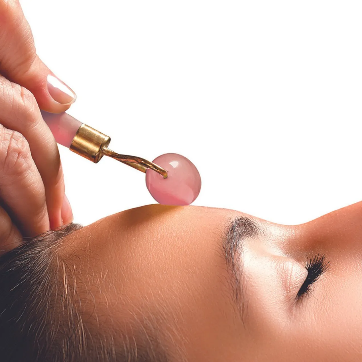 Masajeador Facial Cuarzo Rosa