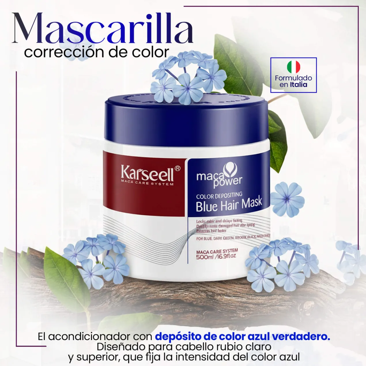 Mascarilla Capilar Pigmentante Azul