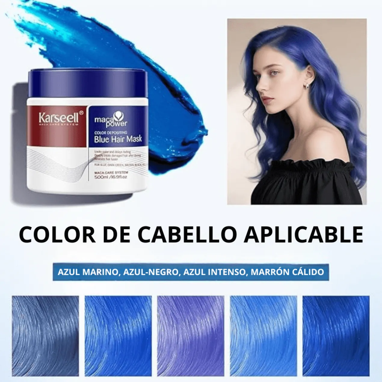Mascarilla Capilar Pigmentante Azul