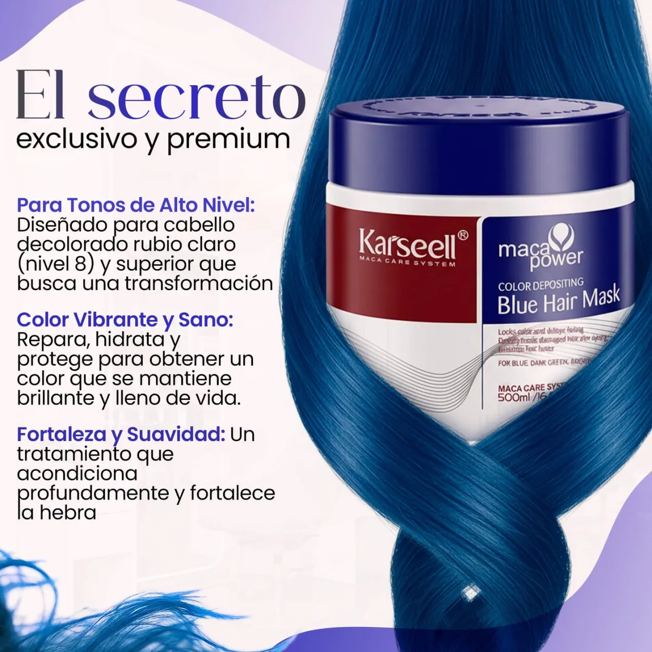 Mascarilla Capilar Pigmentante Azul