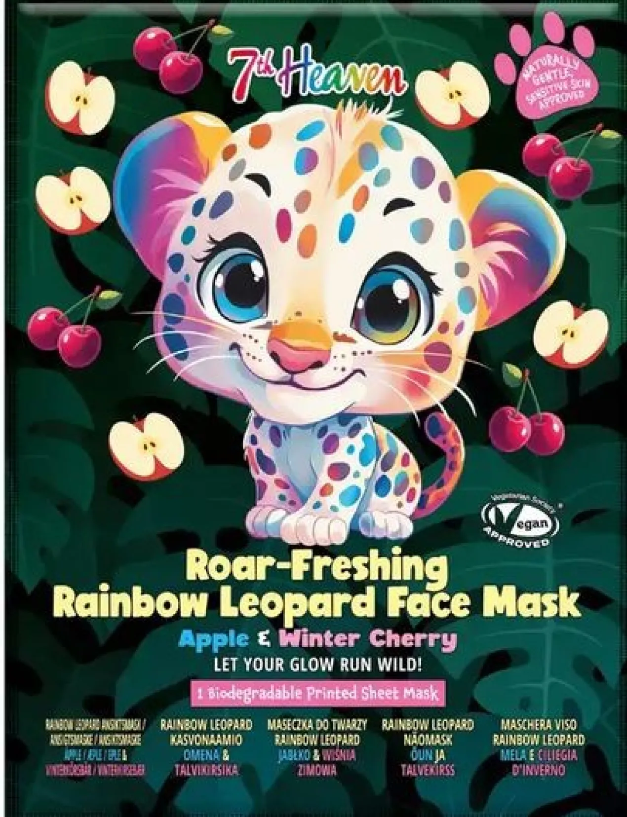 Mascarilla de Tela Animal Mask Rainbow Leopard
