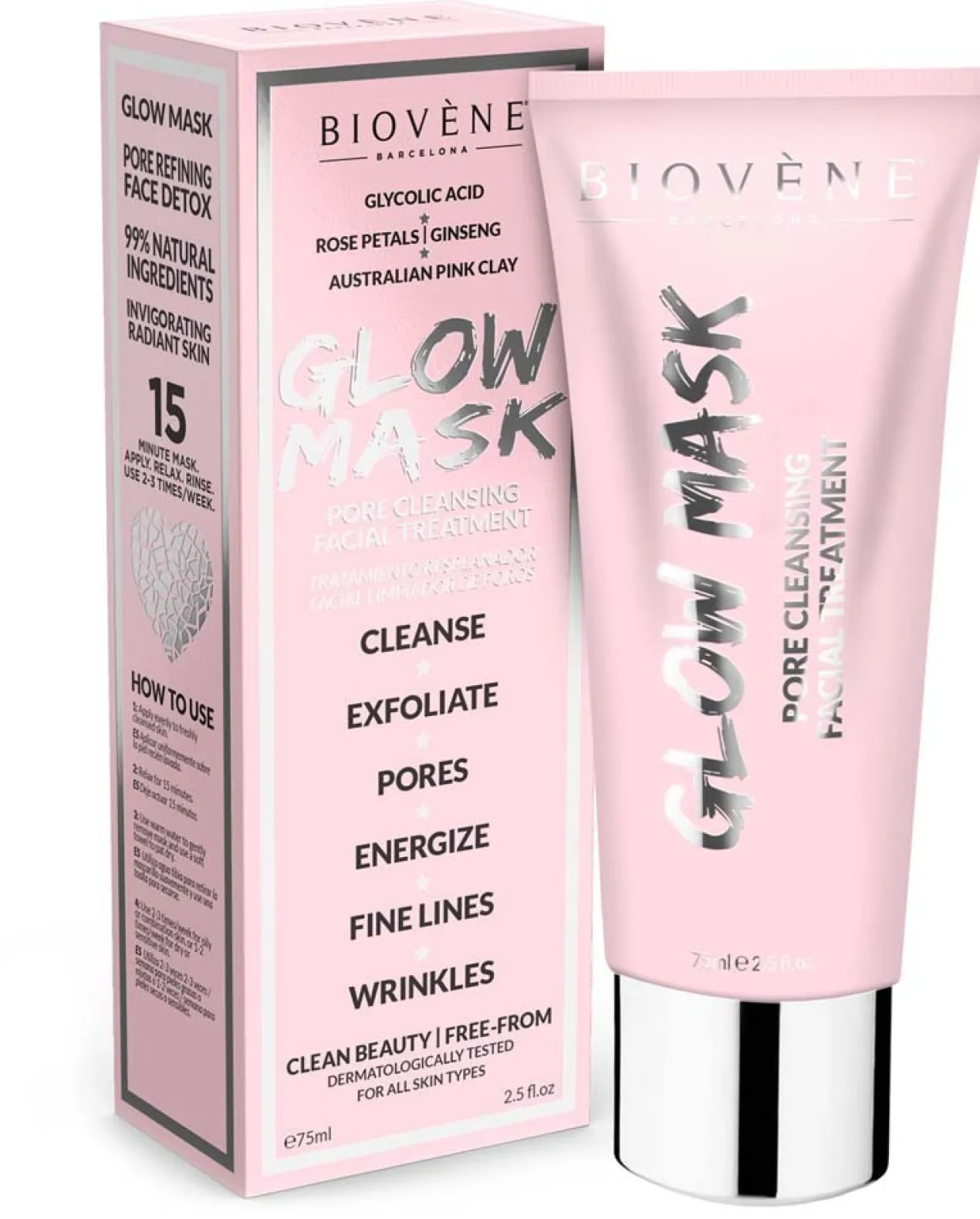 Mascarilla Facial de Arcilla Rosa