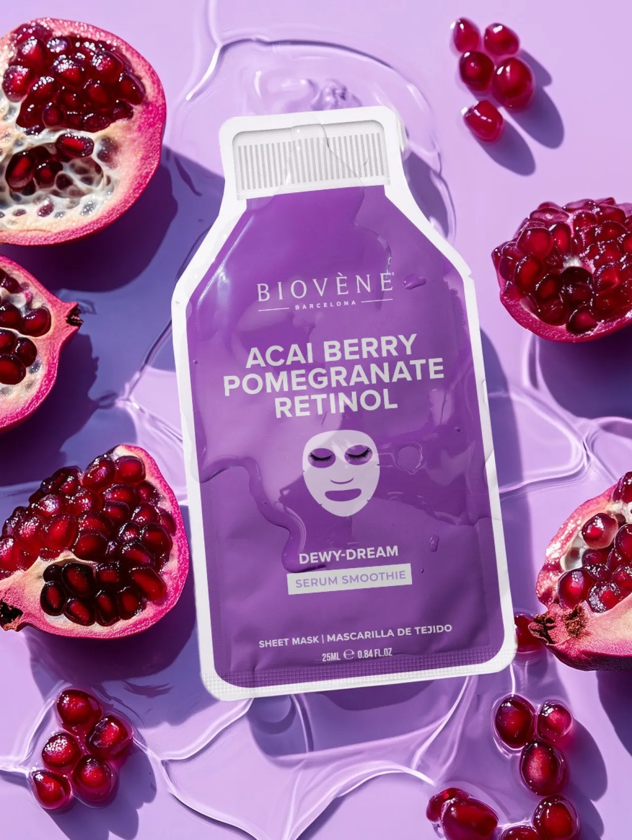 Mascarilla Facial Dewy-Dream Smoothie Acai+Granada+Retinol