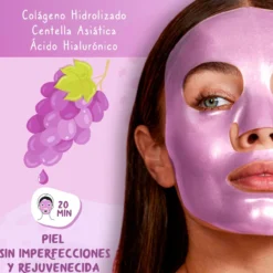 Mascarilla Facial Hidrogel Antioxidante Uva