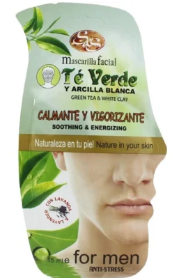 Mascarilla Facial Hombre Té Verde y Arcilla