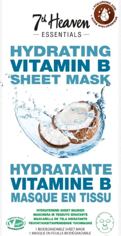 Mascarilla Hidratante Essentials Vit B y Ácido Hialurónico Coco