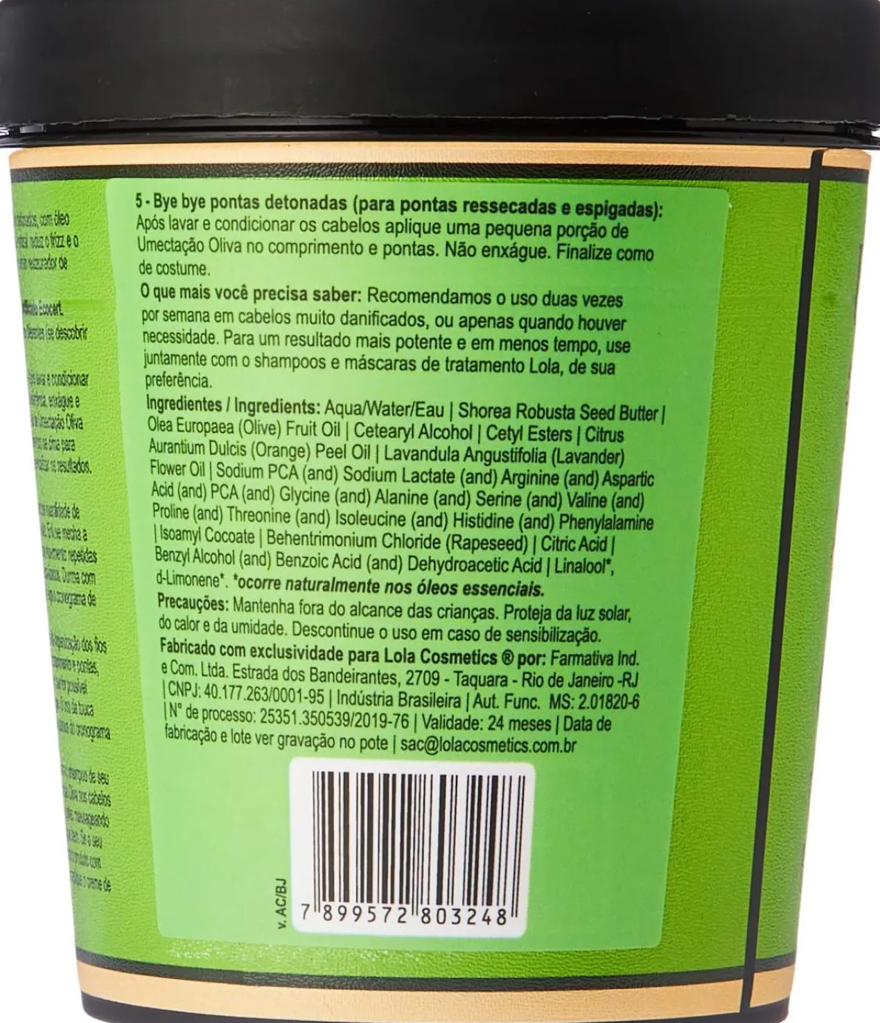 Mascarilla Humectante con Aceite de Oliva