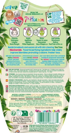 Mascarilla Peel-Off Árbol de Té con Niacinamida Reduce Imperfecciones