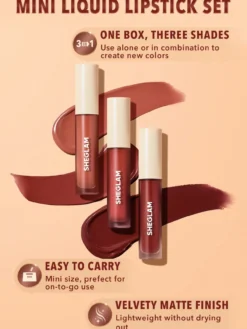 Matte Allure set de 3 mini labiales liquidos