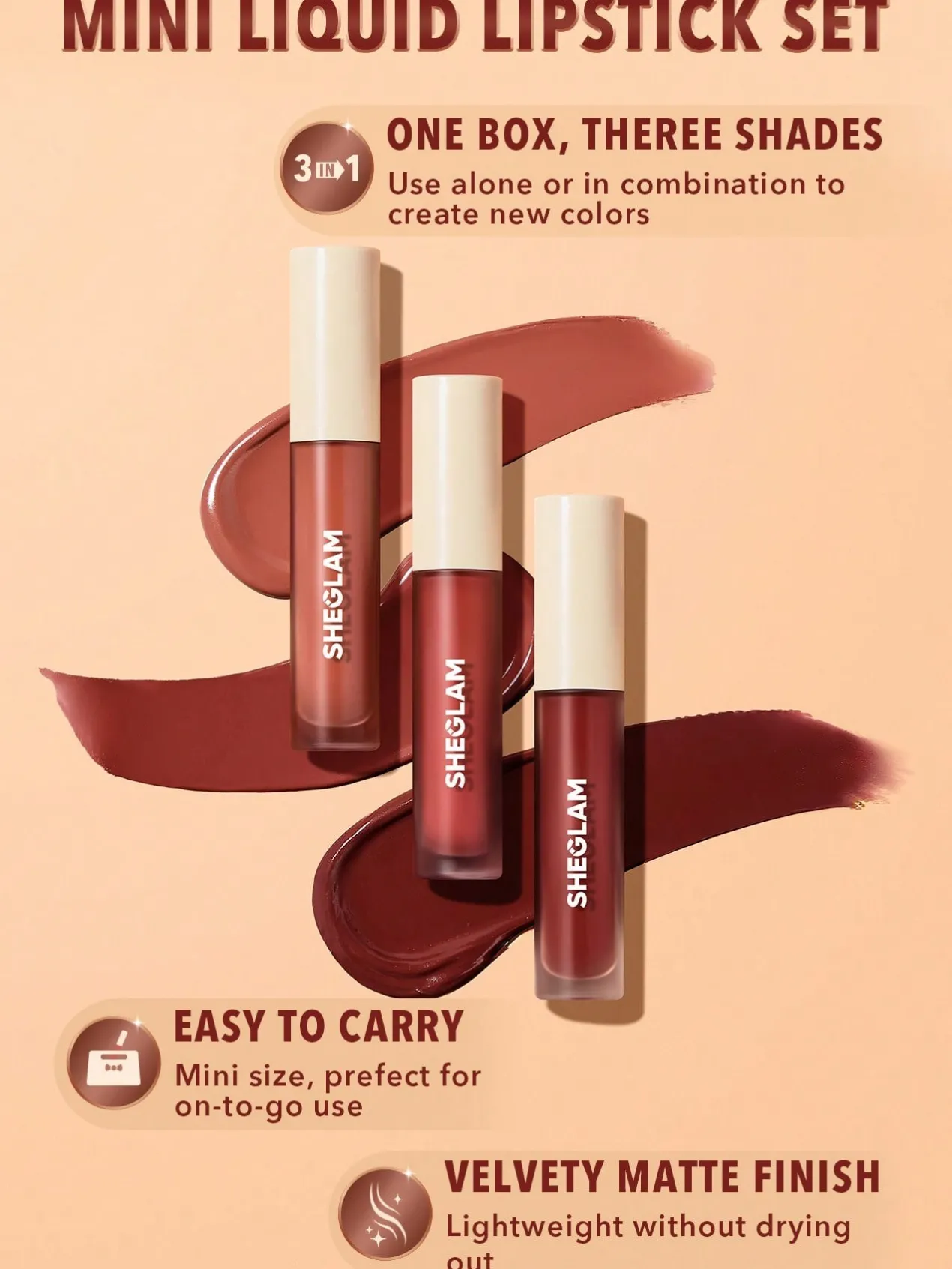 Matte Allure set de 3 mini labiales liquidos