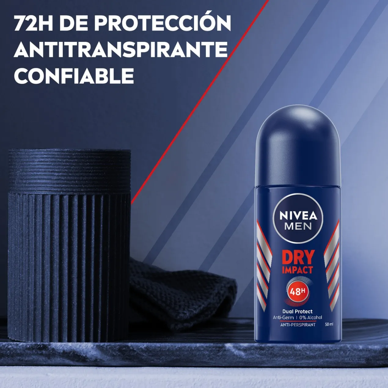 Men Dry Impact Desodorante Roll-On 72h