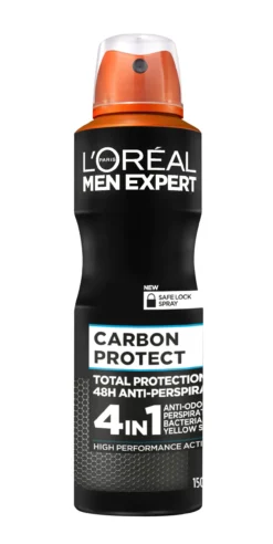 Men Expert Carbon Protect Desodorante Spray Anti-transpirante 4 en 1 Protección Total 48h