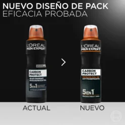 Men Expert Carbon Protect Spray Antitranspirante 5 en 1