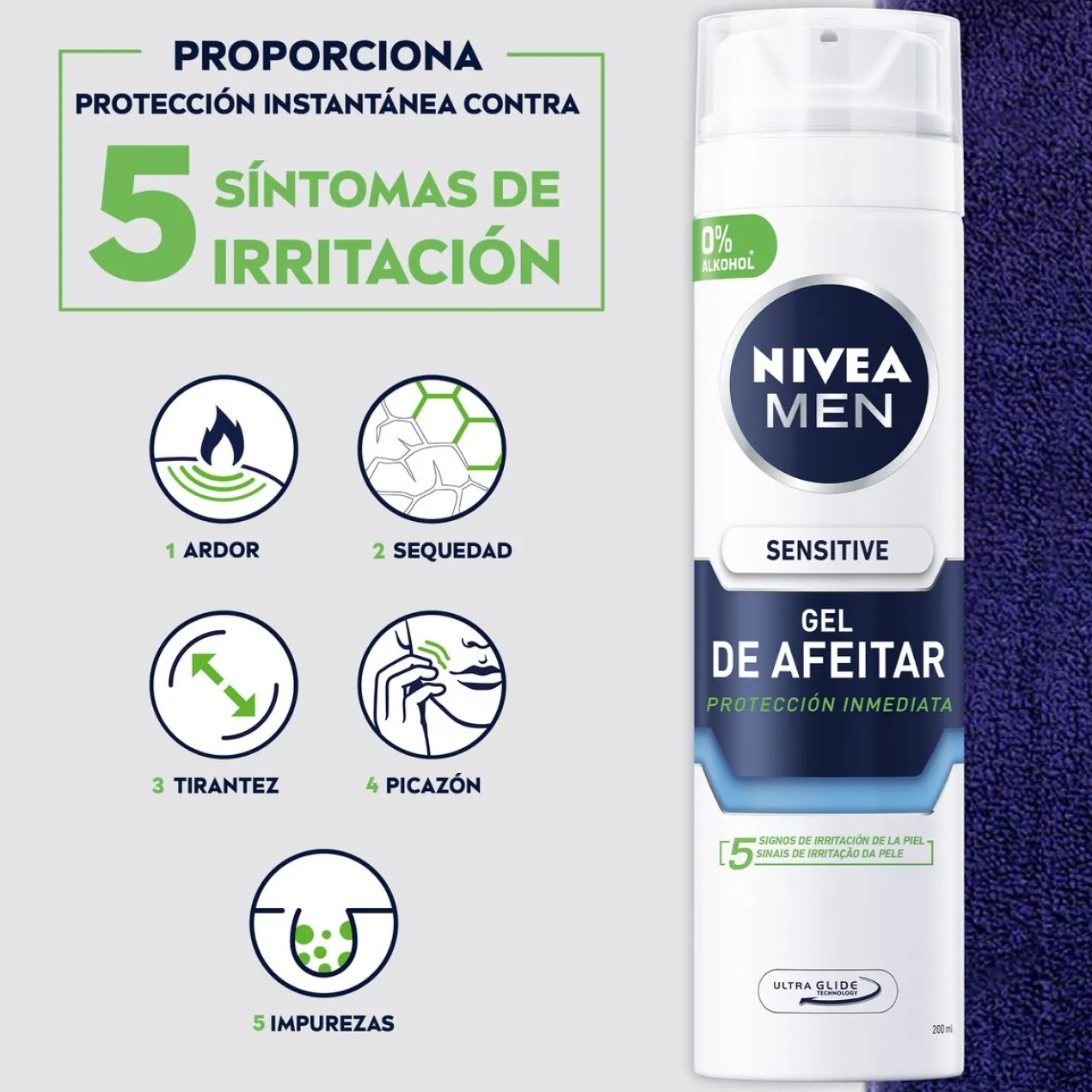 Men Sensitive Gel de Afeitar