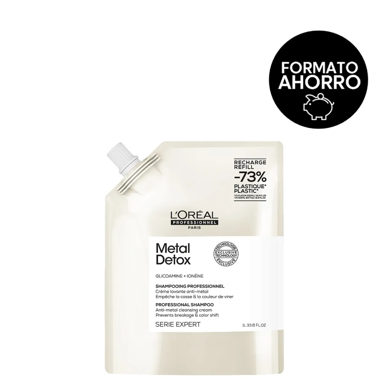 Metal Detox Champú sin Sulfatos para cabello dañado y teñido