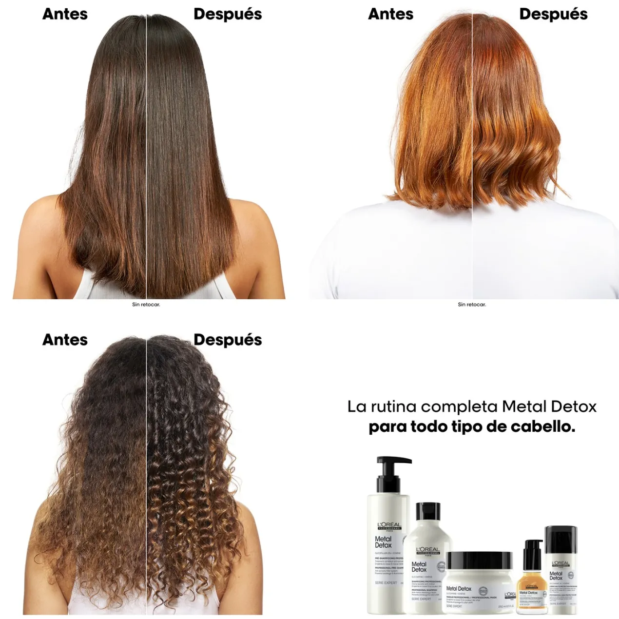 Metal Detox Mascarilla para Cabello Dañado y Teñido