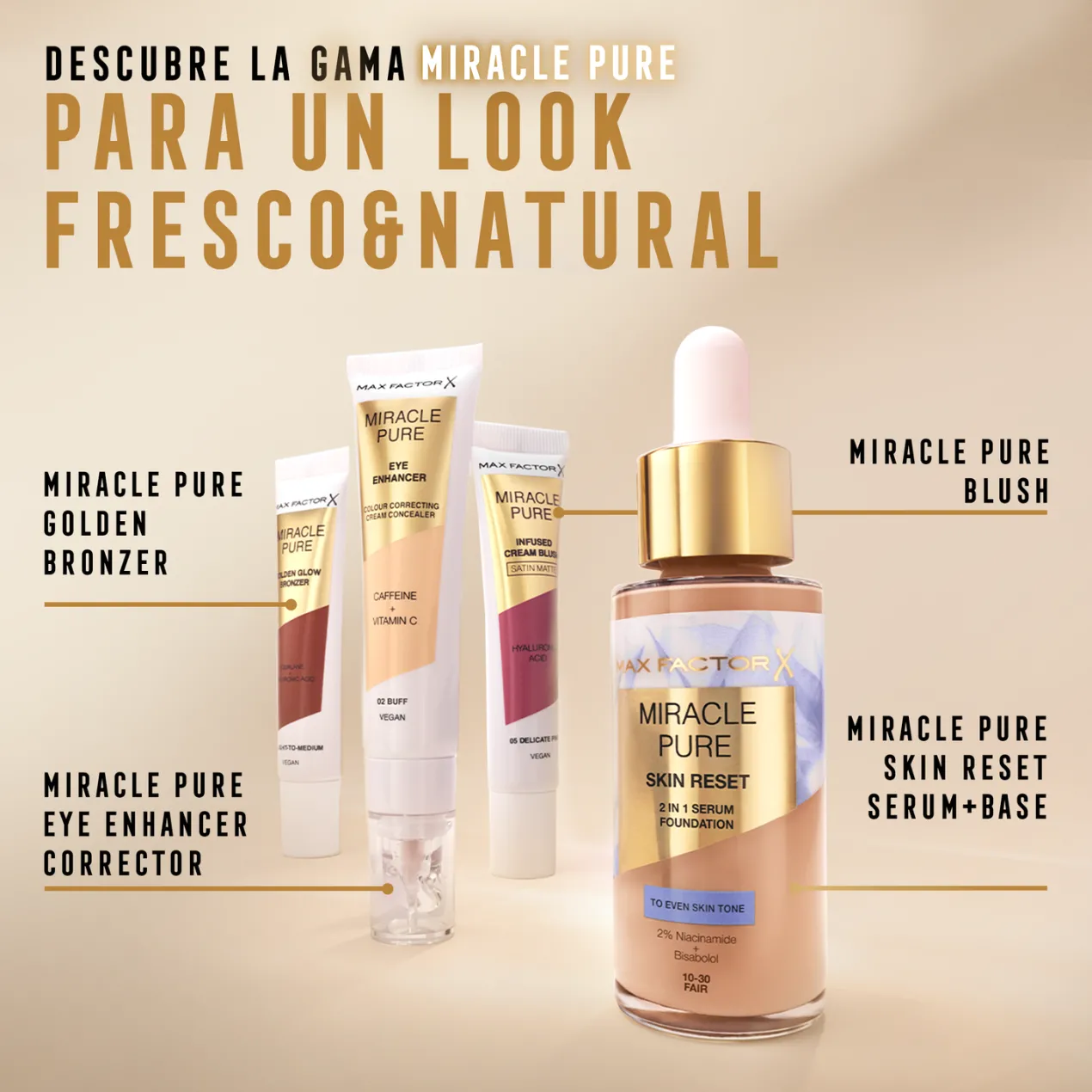 Miracle Pure Golden Glow Bronceador