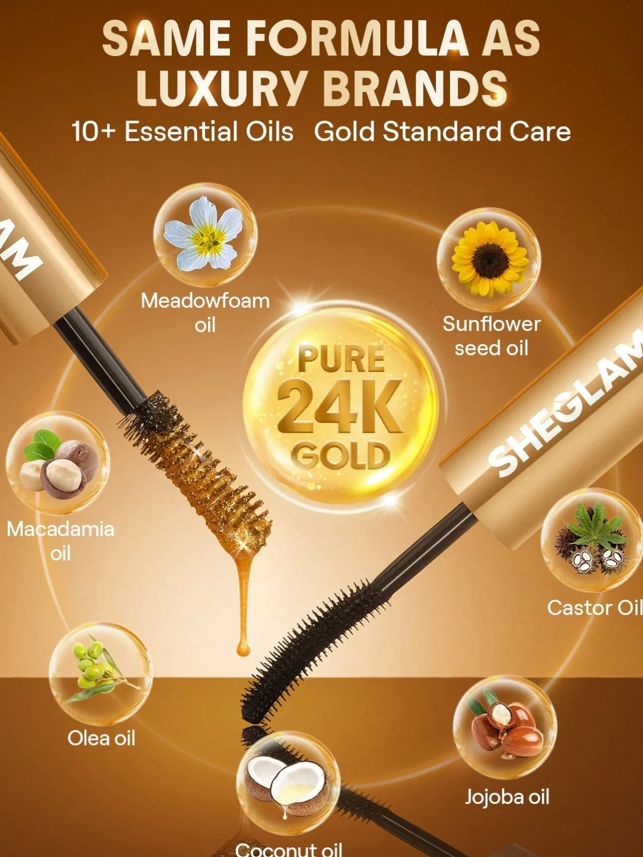 Máscara de Pestañas 24K Multieffect