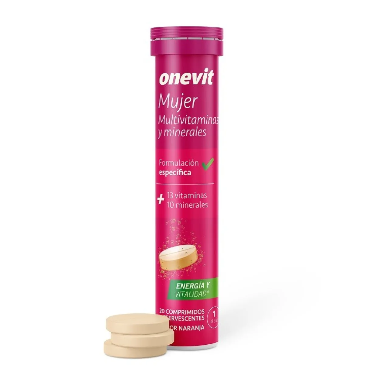 Mujer Multivitaminas y Minerales Efervescentes