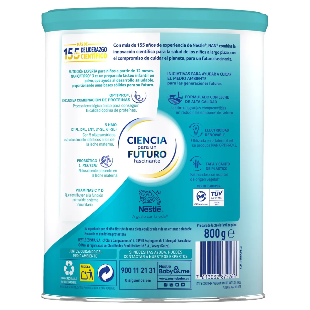 NAN OPTIPRO 3 Fórmula de Crecimiento +12M