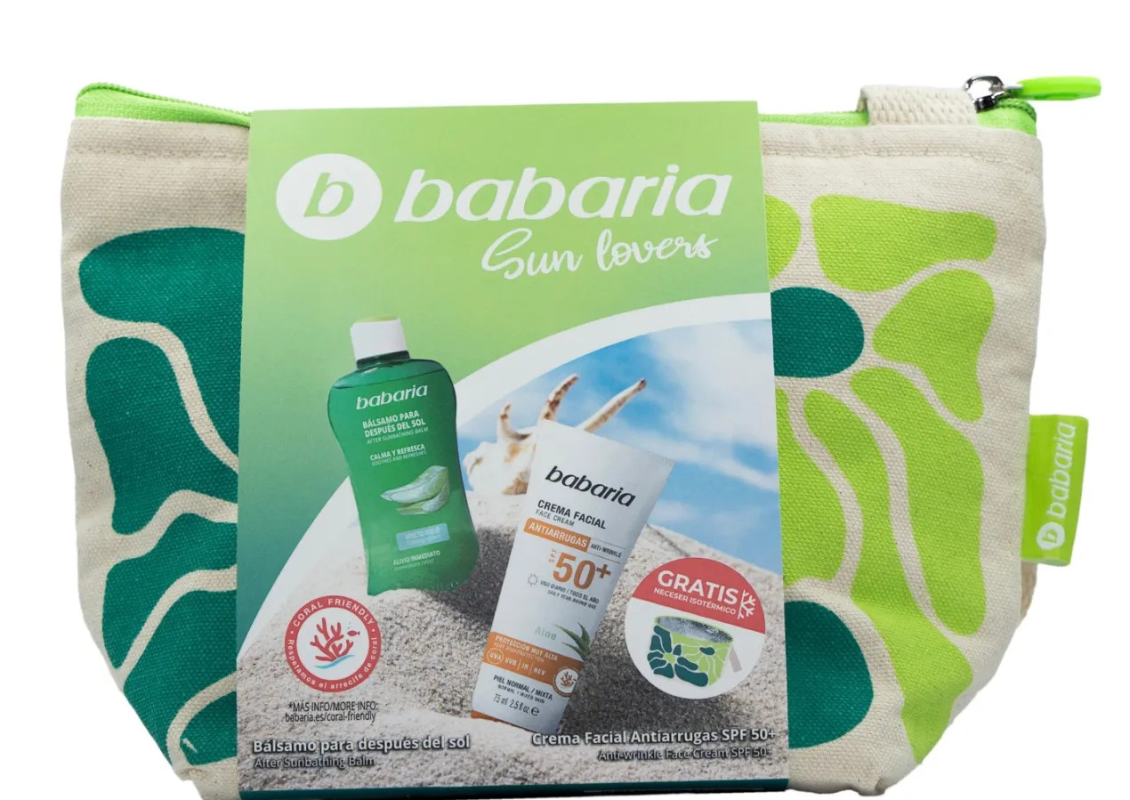 Neceser Sunshine Aloe Crema Facial SPF50+ y Bálsamo After Sun Efecto Hielo