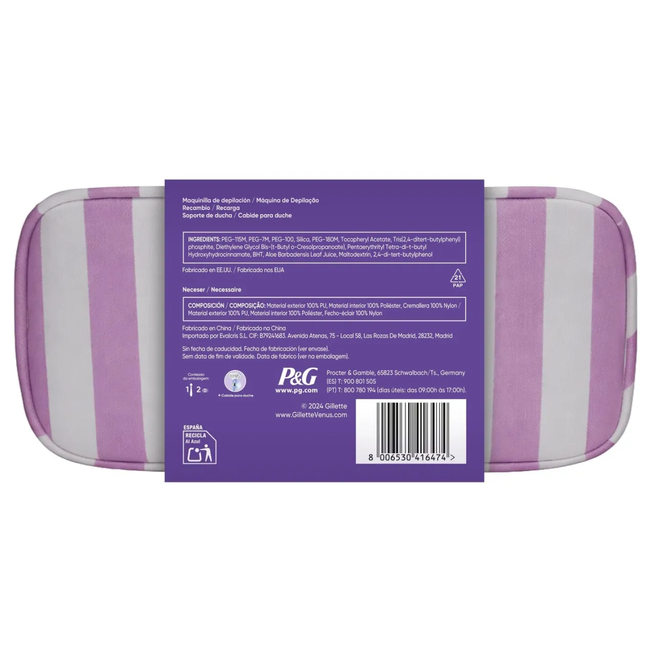 Neceser Venus Extra Smooth Swirl Maquinilla + 2 Recambios + Soporte