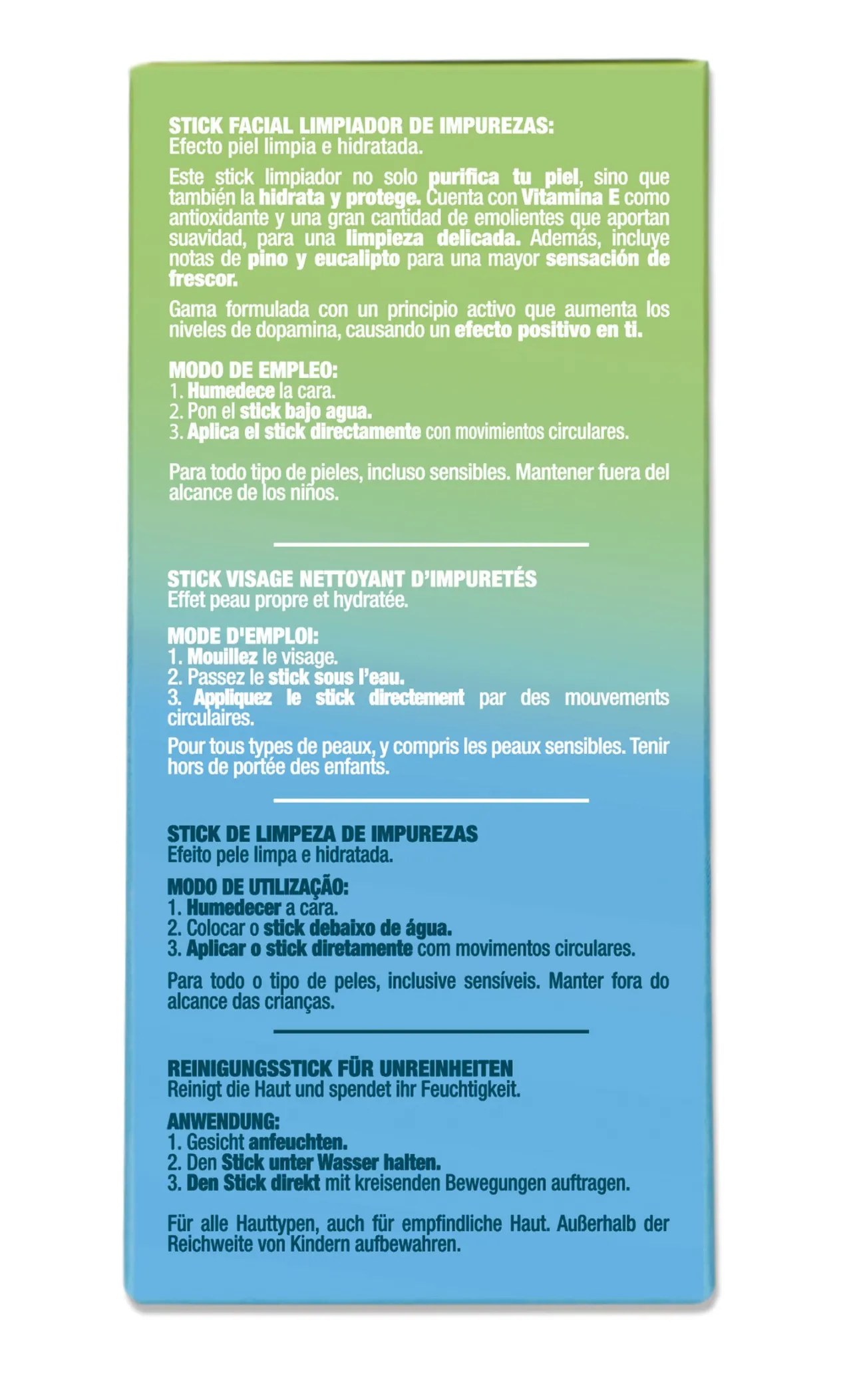 NeuroBeauty Stick Facial Limpiador de Impurezas e Hidratación