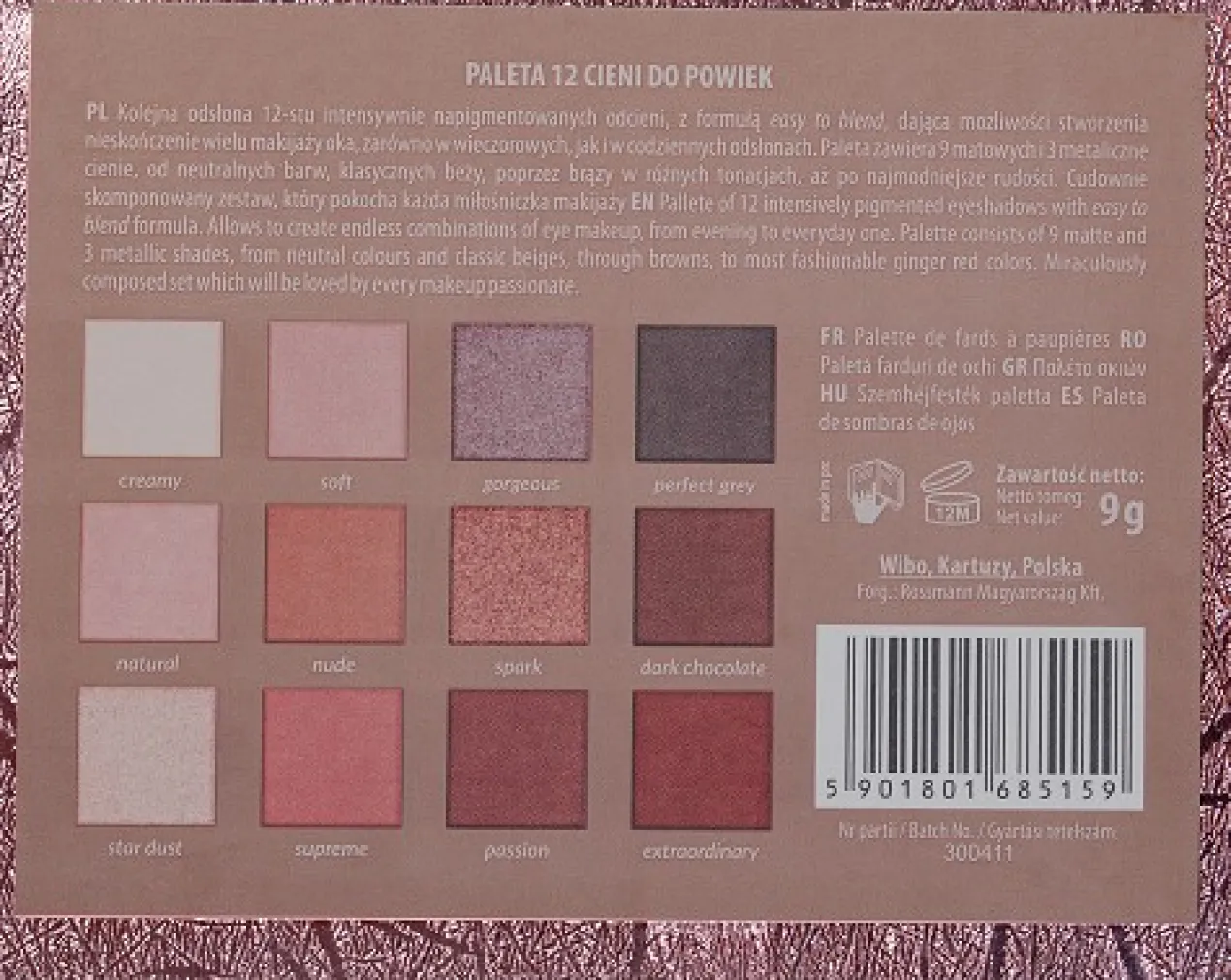Nudettitude Paleta de Sombras