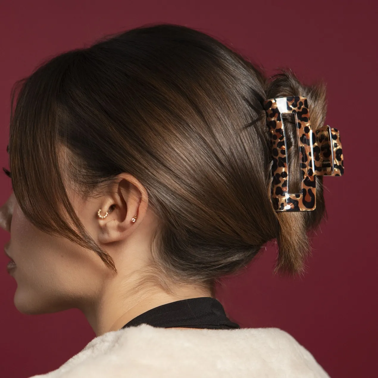 Oh My Hair Pinza Rectangular Estampada