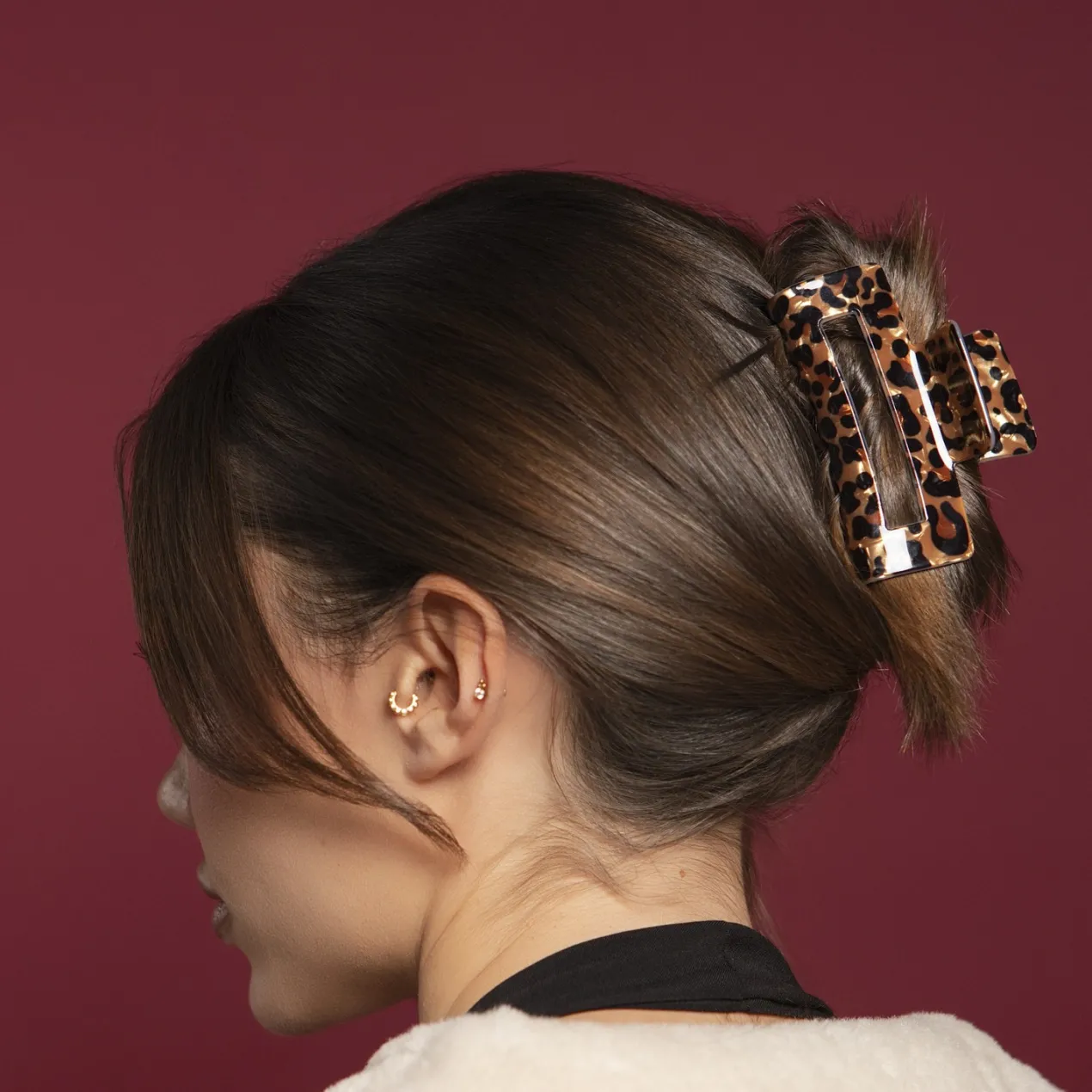 Oh My Hair Pinza Rectangular Estampada