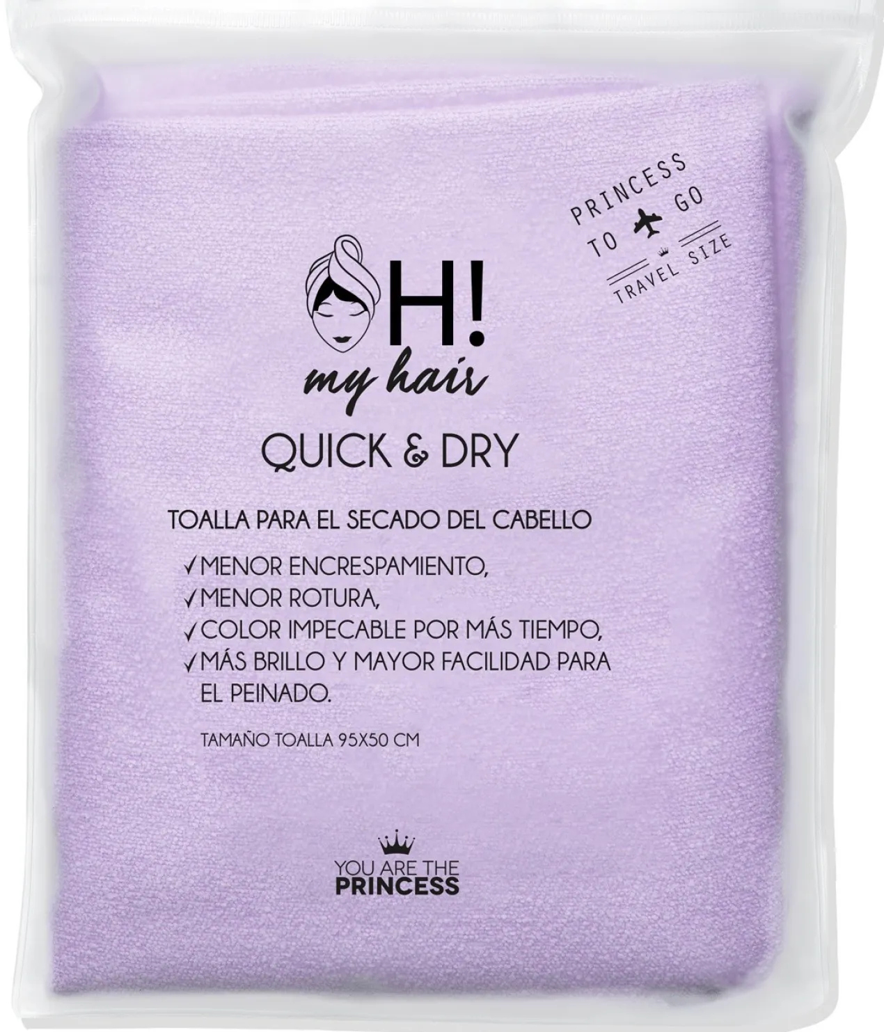 Oh My Hair Toalla para el Secado del Cabello Travel Size