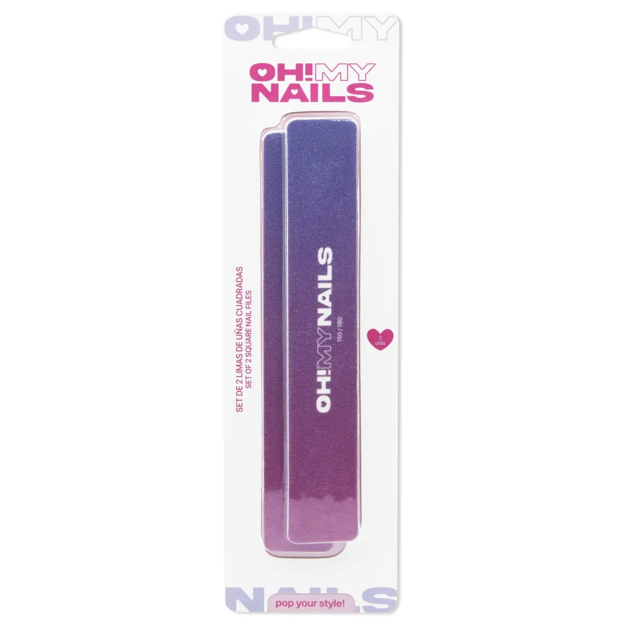 Oh My Nails Set 2 Limas Uñas Cuadradas