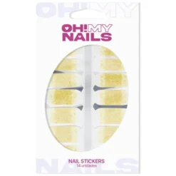 Oh My Nails Stickers Gold Glitter